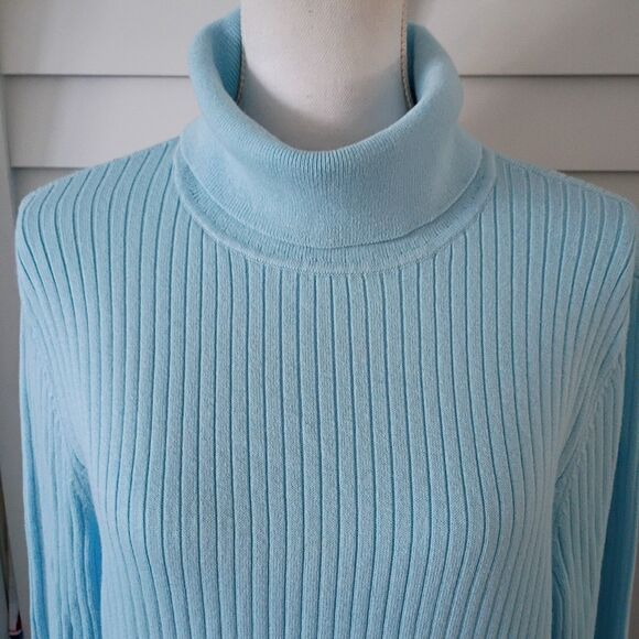 Talbots Button Cuff Ribbed Turtleneck Long Sleeves 2X NWOT - Picture 3 of 10